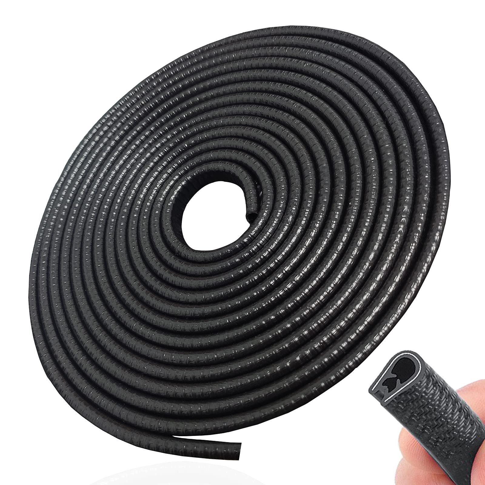 SYOAUTO 32Ft(10M) Door Edge Guard Black Car Guards Protector for - Product Imagery