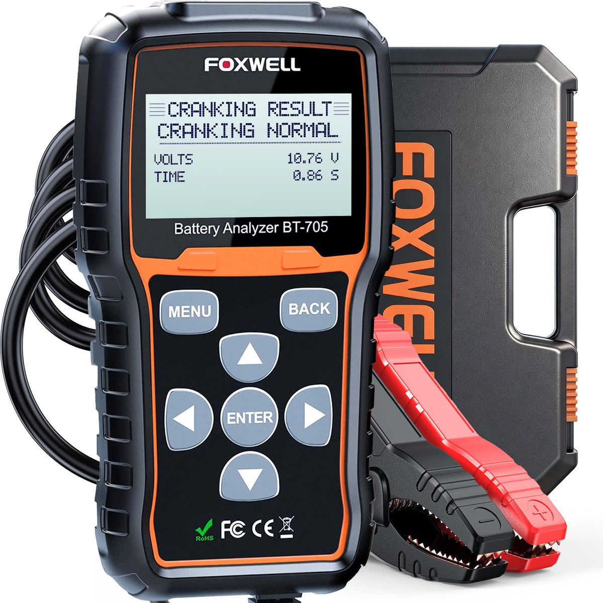 FOXWELL BT705 Car Battery Tester 24V 12V, Alternator and Load - Product Imagery