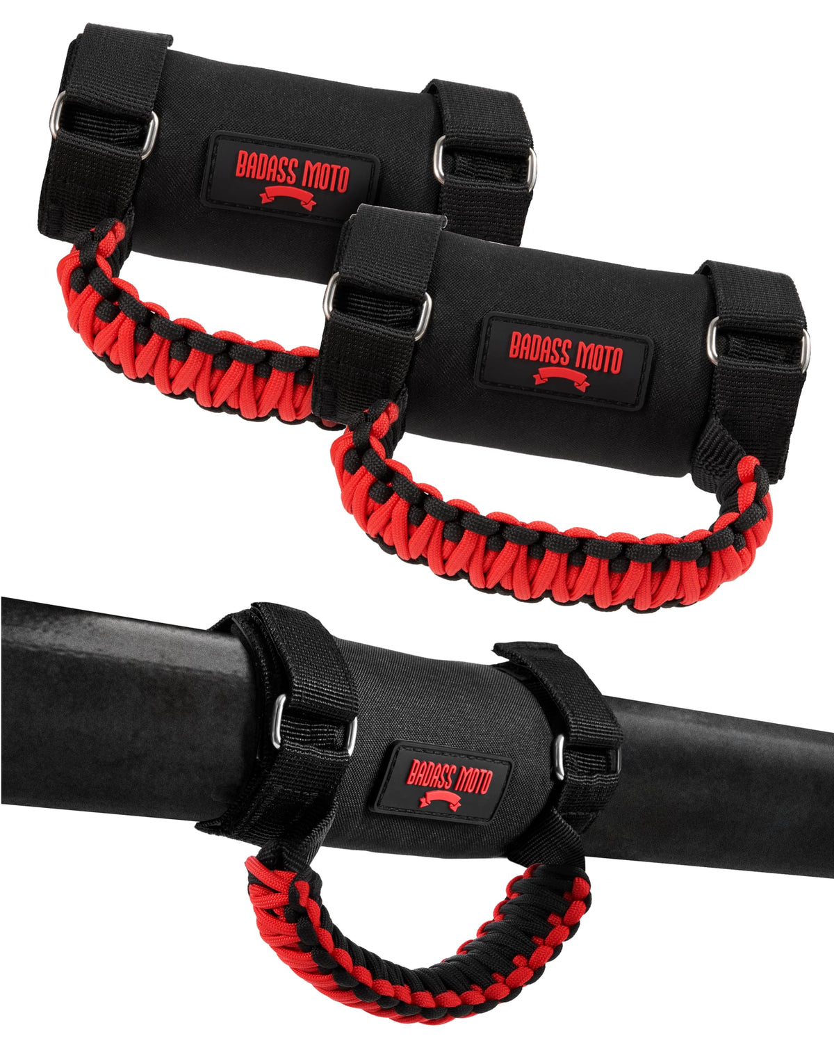 Badass Moto Roll Bar Grab Handles - SXS, ATV, & UTV Grab Handles - Product Imagery
