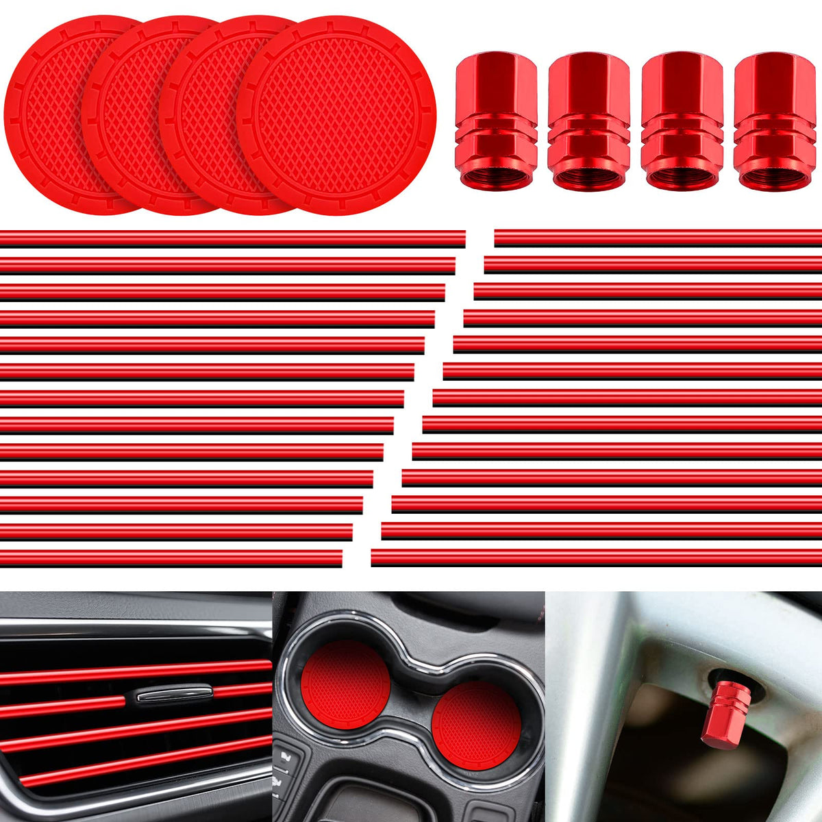 Frienda 28 Pcs Car Interior Accessories - Product Imagery