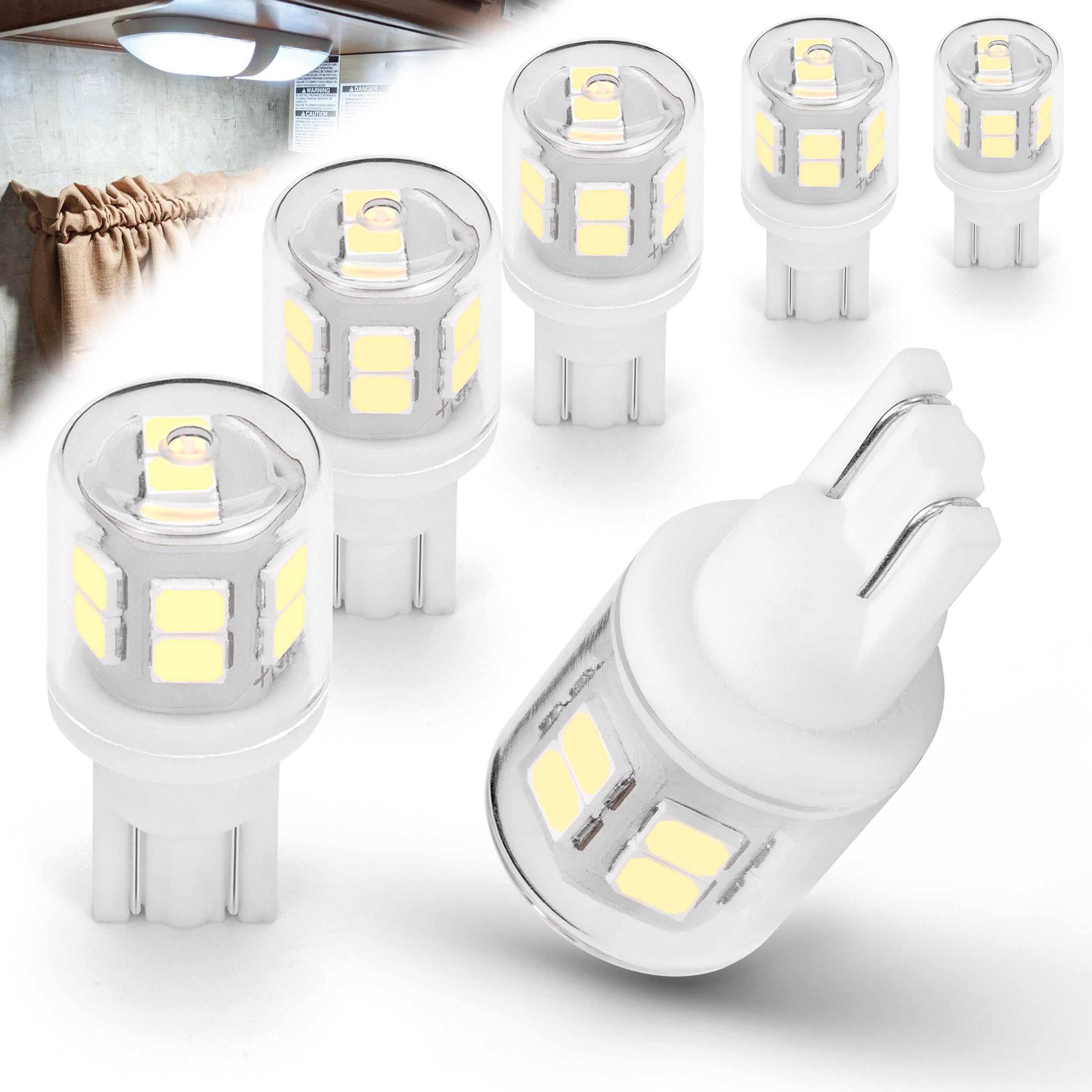 T10 921 922 912 Led Bulbs for 12V RV Tralier Interior Ceiling - Product Imagery
