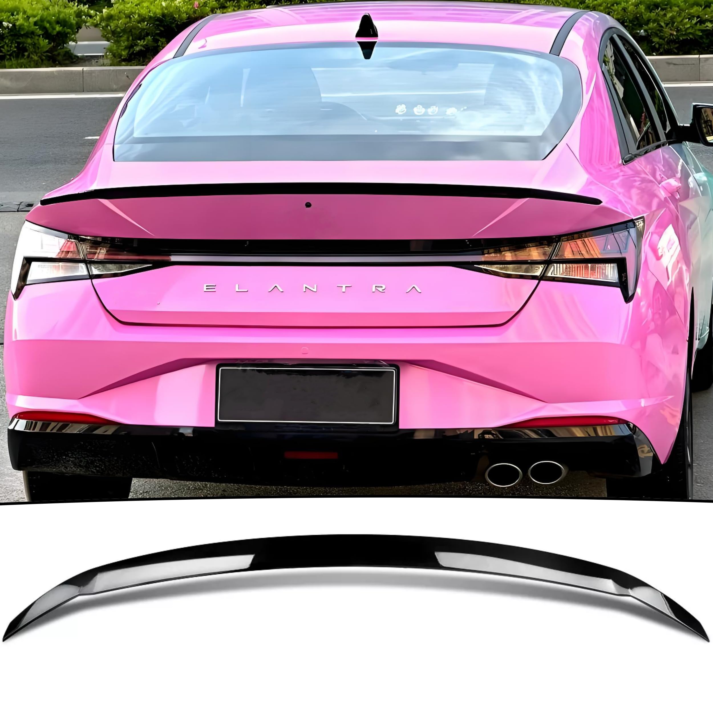 Rear Spoiler Wing Fit for Hyundai Elantra 2021-2026 Accessories - Product Imagery