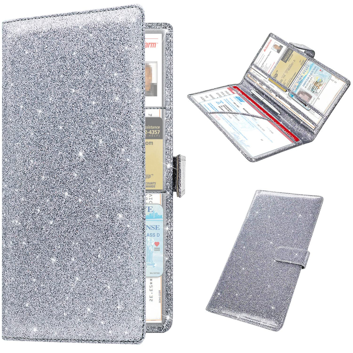RSAquar Car Registration & Insurance Holder - Leather Glove Box - Product Imagery