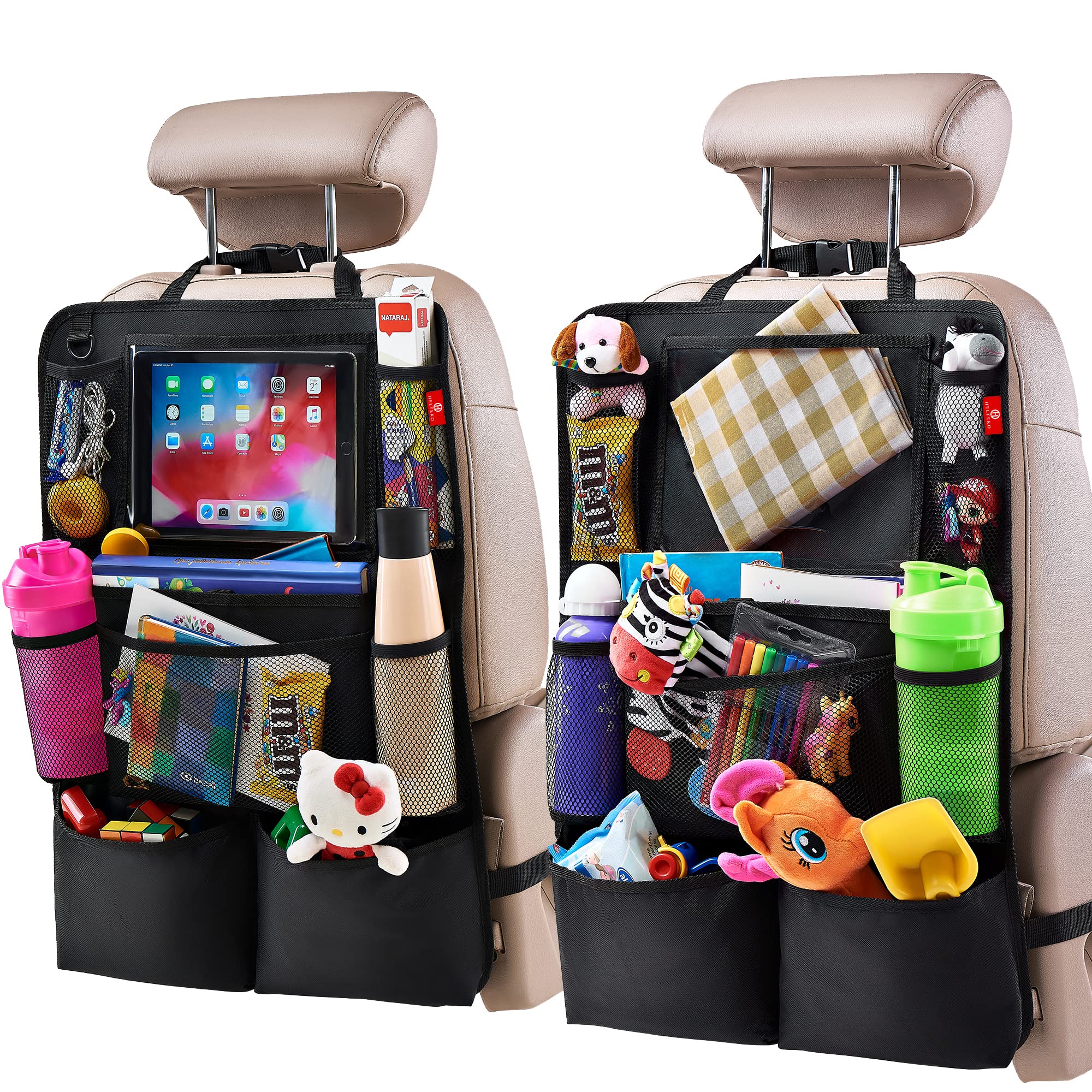 Helteko Backseat Car Organizer, Kick Mats Back Seat Protector - Product Imagery