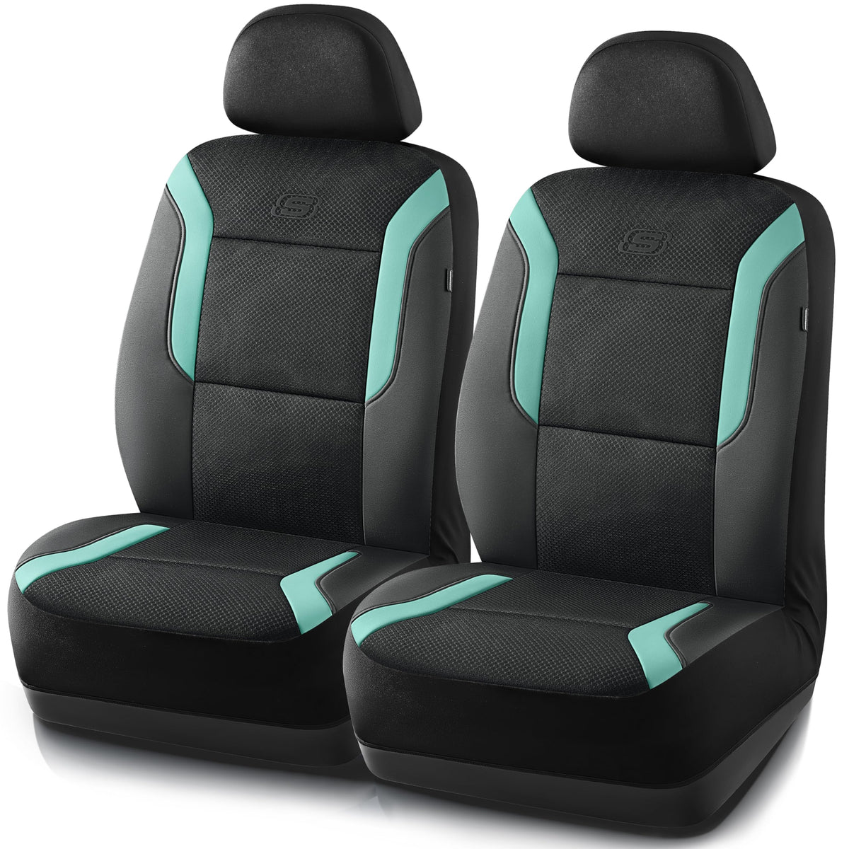 Skechers Memory Foam Car Seat Covers, Air Cool Mesh Thick Seat - Product Imagery