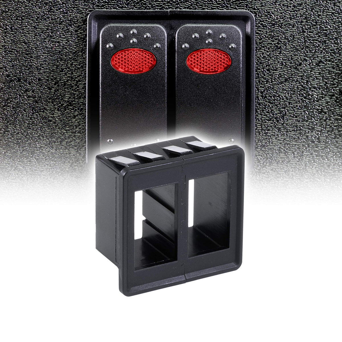 True MODS 2-Slot Rocker Switch Panel Housing Kit Holder Mount - Product Imagery