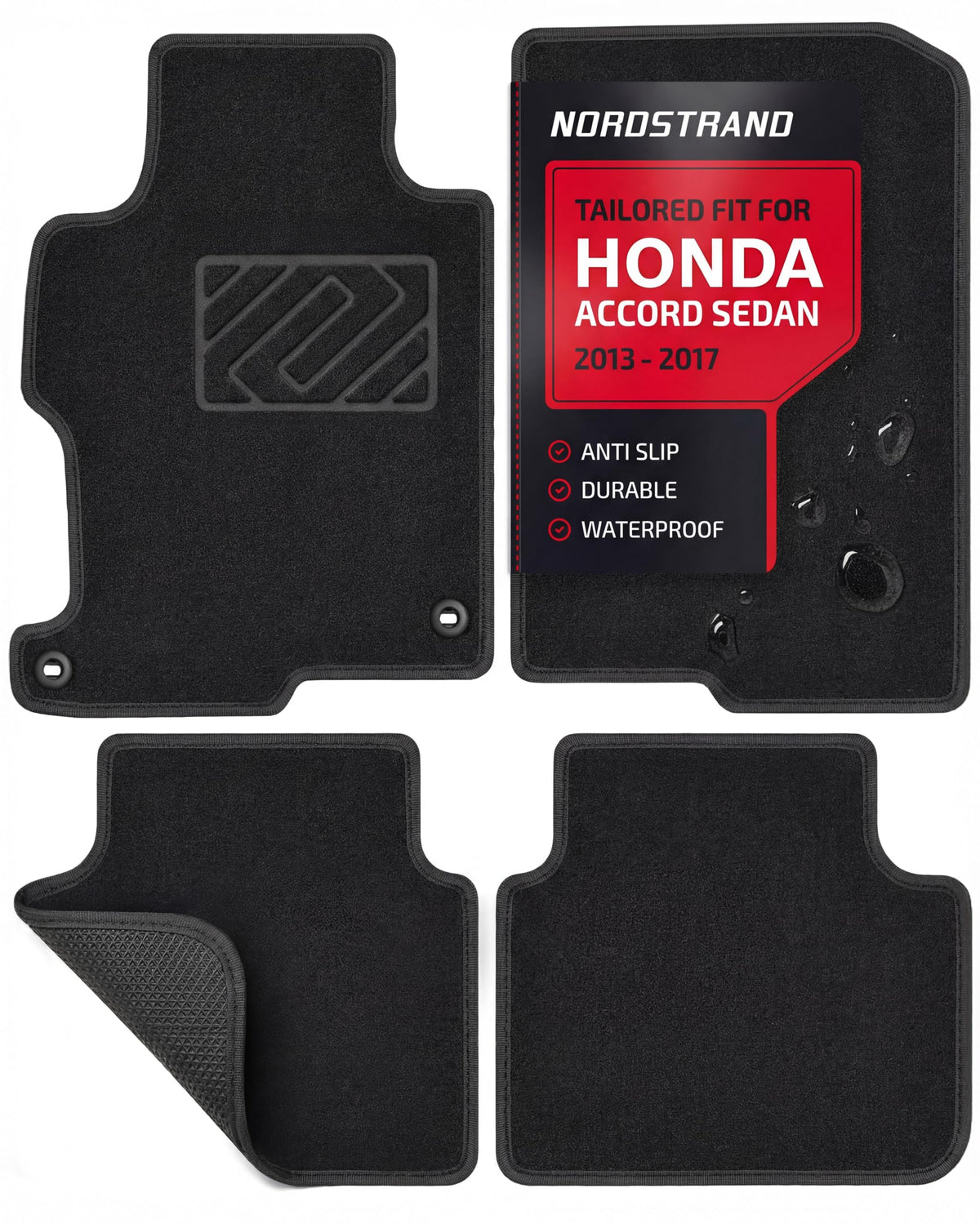 Floor Mats for Honda Accord 2013-2017 Sedan - Tailored 3D Fit - Product Imagery