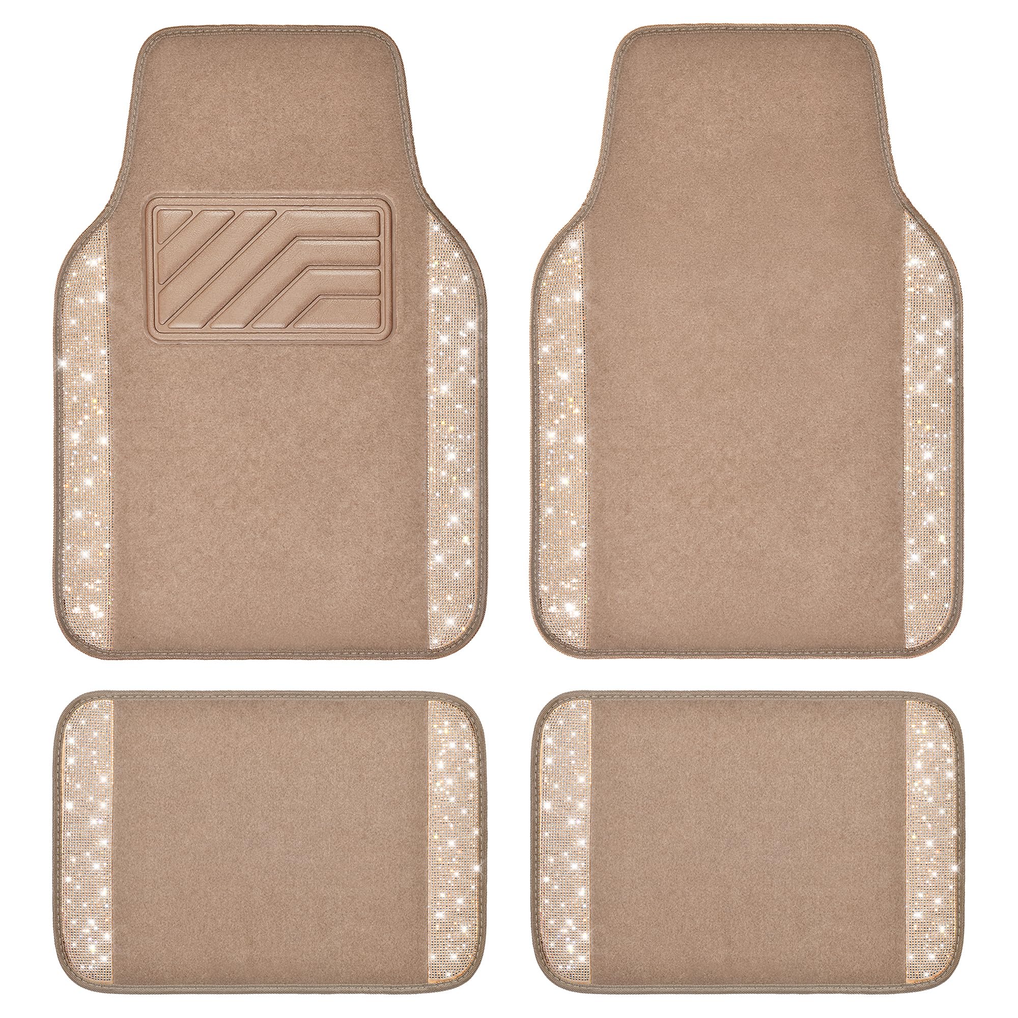 CAR PASS Bling Car Mats Shining Diamond Carpet Crystal - Product Imagery