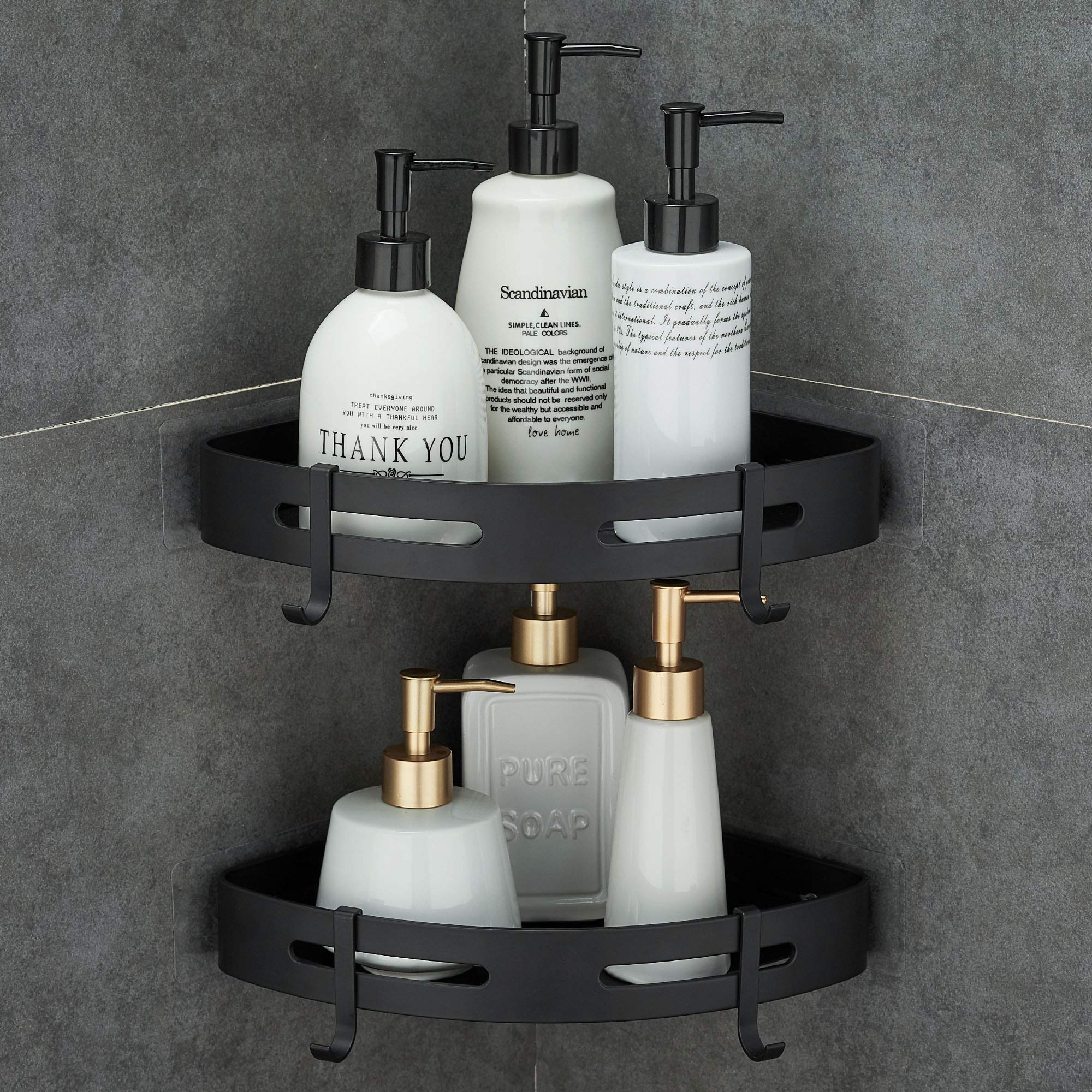 Adhesive Corner Shelf Bathroom Shower Caddy Organizer for - Product Imagery